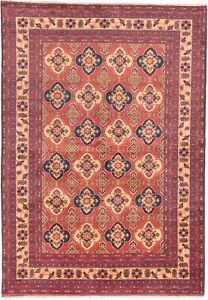 Traditional Vintage Hand Knotted Carpet 6 7 X 9 6 Wool Area Rug