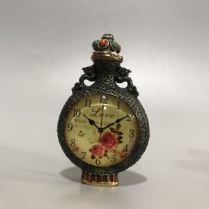 Bejing Snuff Bottles Bottle Hand Painted Chinese Cloisonne Statue Clock Gifts