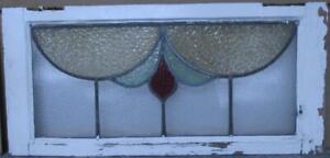 Old English Leaded Stained Glass Window Transom Simple Abstract 33 1 4 X 15 1 2