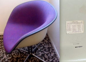  Sale Purple Eames Chair La Fonda Alexander Girard Herman Miller Armshell Only 