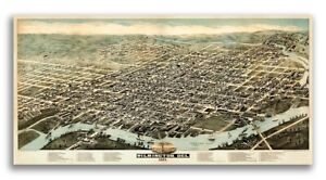 Wilmington Delaware 1874 Historic Panoramic Town Map 18x36