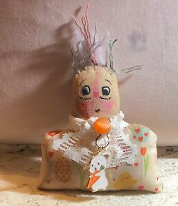 Handmade Primitive Doll Bowl Filer Easter Decor Farmhouse Decor Keepsake