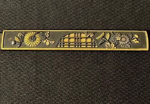 Antique Japanese Sword Kozuka Samurai Knife Old Kogatana Shakudo And Gold 