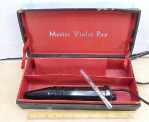 Vintage Master Violet Ray Medical Quackery Quack Device W Box 