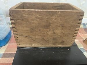 Antique Wooden Butter Mold Press Dovetail Corners Very Old