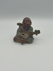 Bien Hoa Immortal Guitarist Figurine Vietnamese Ceramic Seal Mark