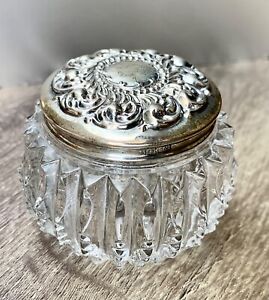 Vintage Sterling Silver Top Vanity Jar