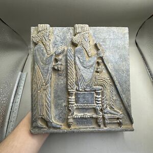 Rare Ancient Near Eastern King Gilgamesh With Servant Image Stone Tablet E