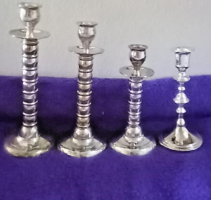 Candle Sticks Silver Plated Antique 4 Available See Pictures And Details