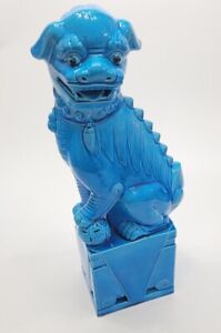 Huge 1960s Authentic Chinese Foo Dog Dragon Ceramic Sculpture