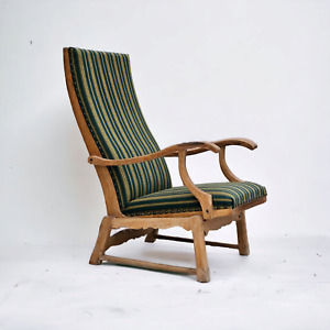 1950 60s Danish Highback Rocking Chair Original Very Good Condition 