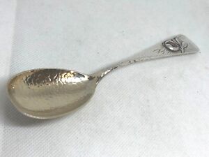 Whiting Berry Sterling Silver Pomegranate Mixed Metal Gw Hammered Spoon 7 