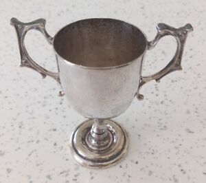 Miniature Vintage Art Deco Trophy Cup Epns Silver