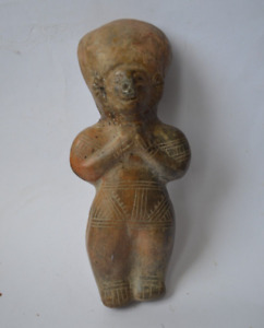 Pre Columbian Ancient Guangala Bahia Figure Ancient South America