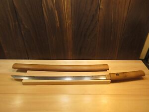 Antique Art Before 19c Japanese Sword With Shirasaya 75 Cm 721 G Mumei