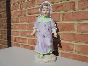 Antique Gebruder Heubach Bisque Porcelain Piano Baby Girl Jumping Rope 12 1 2 