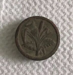 Victorian Thistle Picture Button Sewing Relic