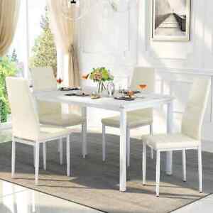 Dining Table Set For 4 Faux Marble Kitchen And Table Chairs Set Of 4 Dining Room