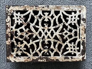 Antique Victorian Cast Iron Ornate Heat Vent Grate Floor Register