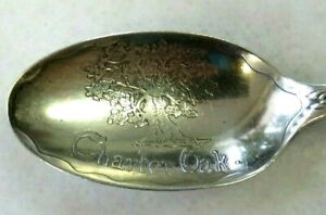 Antique Sterling Silver Charter Oak Tree Spoon Ornate Bowl 25 5 Grams Mono