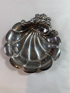 Lunt Silver Plate Shell Shape Butter Pat Nut Dish