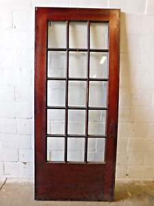1900 S Antique Entry Door Original 15 Lite Craftsman Mission Style Fir Ornate