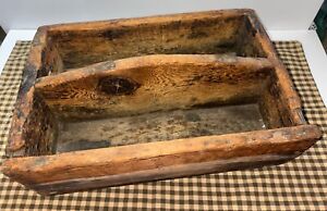 Primitive Wooden Tool Carrier Shelf Tray Vintage Farm Decor