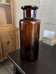 Vintage P D Co Amber 8 1 4 Large Apothecary Bottle Parke Davis Co 
