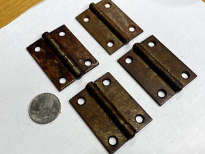 4 Rusty Crusty 2 Cabinet Or Chest Butt Hinge Vintage Repair Restoration