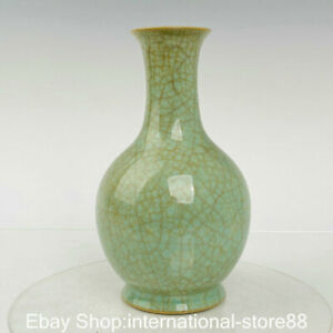 7 Marked Old China Song Dynasty Ru Kiln Porcelain Dynasty Big Belly Bottle Vase