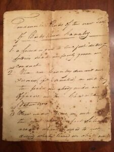 1822 Manuscript N Carolina Rocky River Cavalry Kings Mountain Rev War Veterans