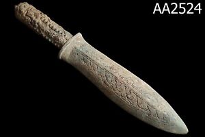 Ancient Samrit Bronze Knife Dagger Angkor Wat Khmer Buddha Thai Amulet Aa2524a