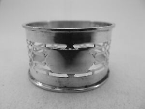 Hm Silver Pierced Napkin Ring 594a Birm 1920 William Devenport Not Engraved