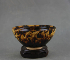 China Vintage Jizhou Kiln Porcelain Tortoise Shell Glaze Bowl Teabowl Tea Things