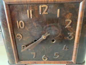 Antique Watch For Fireplace In Wood With Sound House Hours Pendulum Key 900
