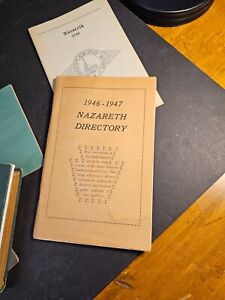 Nazareth Hall Book 1869 German Prayers Bicentennial 1947 Sams Menu