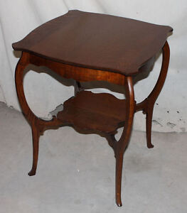 Antique Oak Parlor Or Lamp Small Table Quarter Sawn Oak Stylish