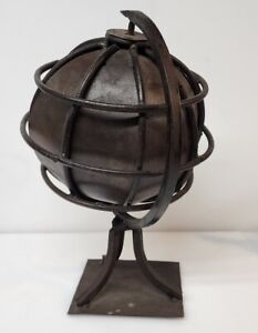 Vintage Antique Weather Vane Metal Globe Sculpture