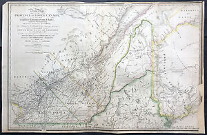 1839 Wyld Large Antique Map Provinces Of Lower Canada Ontario St Lawrence River