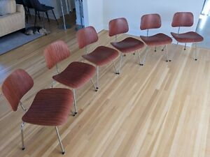 Set Of 6 Eames Dcm Chairs