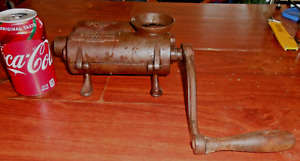 Vtg Antique Meat Grinder Cutter Stuffer 1850s Russell Irwan Cast Iron Works