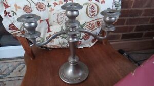 Vintage Ornate Silver Plated Candle Holder 3 Arms Candelabra Ormerod England