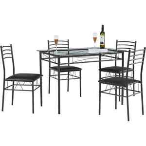 Kitchen Dining Room Table And Chairs 4 Placemats Included 5 Piece Dinette Sets
