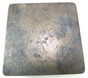 China Old Brass Ink Box With Ink Still Inside 4 565