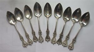 Old Colonial Towle Sterling Silver Flatware 9 Tea Coffee Spoons 257 Gr Not Scrap