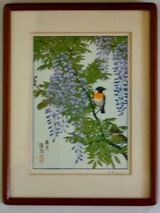 Toshi Yoshida Original Woodblock Print In Framed With Signature And Certificate