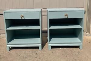 Mid 20th Century Painted Mahogany Nightstands By Landstrom Furniture
