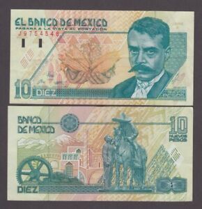 Mexico P 99 10 Nuevos Pesos 1992 Vf We Combine 2404