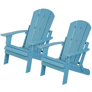 2pcs All Weather Hips Outdoor Folding Adirondack Chair Poly Patio Chair Backyard