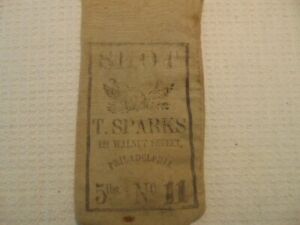1830 S Thomas Sparks Shot Bag For 5 Pounds No 11 Shot Rare